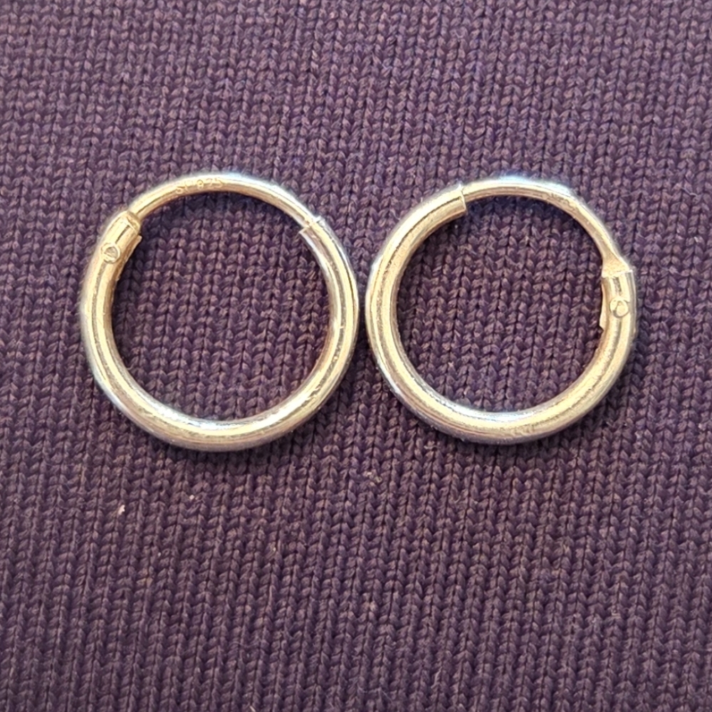 Elegant Sterling Silver Hoop Earrings